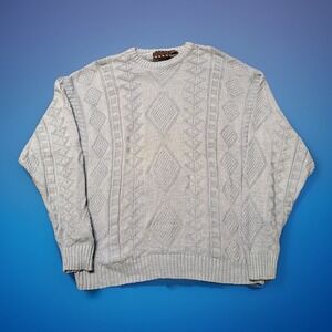 Vintage Knit Style Sweater XL Made In USA American Priority 90's‎ Knit Pullover